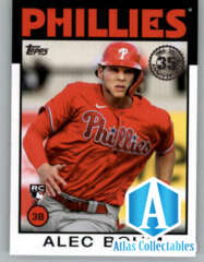 2021 Topps '86 Topps #86B43 Alec Bohm RC 35th Anniversary Phillies